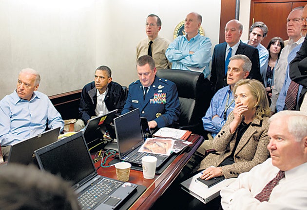 President Obama and aides watching the operation that killed Osama bin Laden