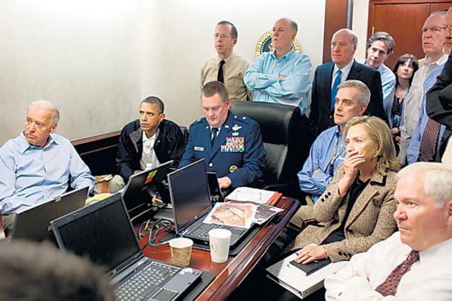 President Obama and aides watching the operation that killed Osama bin Laden