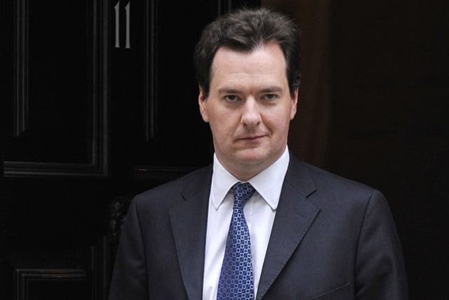 Osborne departs 11 Downing Street yesterday