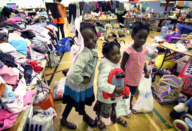 More food and clothing arrives