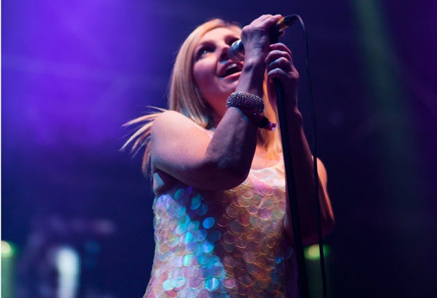 Bright star: Sarah Cracknell and Saint Etienne were fitting headliners to the Apple Cart Festival