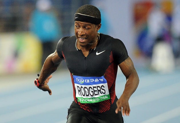 US sprinter Mike Rodgers was third in this year's world rankings but has tested positive for a banned substance