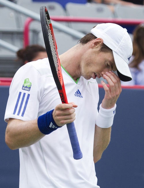 Andy Murray during his defeat to Kevin Anderson