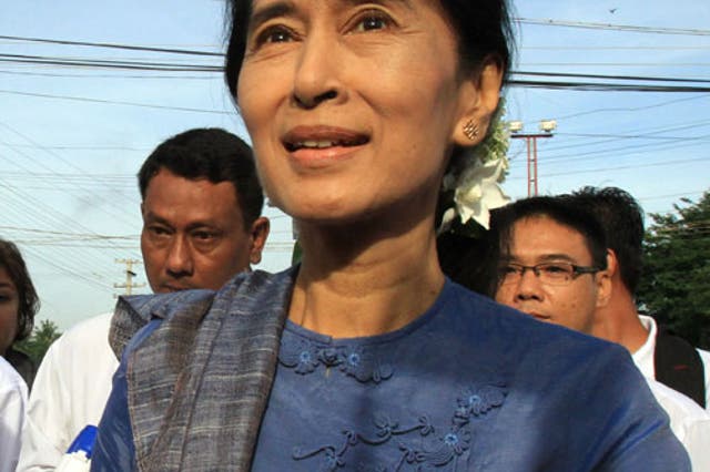The Burmese opposition leader told a crowd: 'I am trying my best to fulfil the wishes of the people, but I don't want to give false hope'