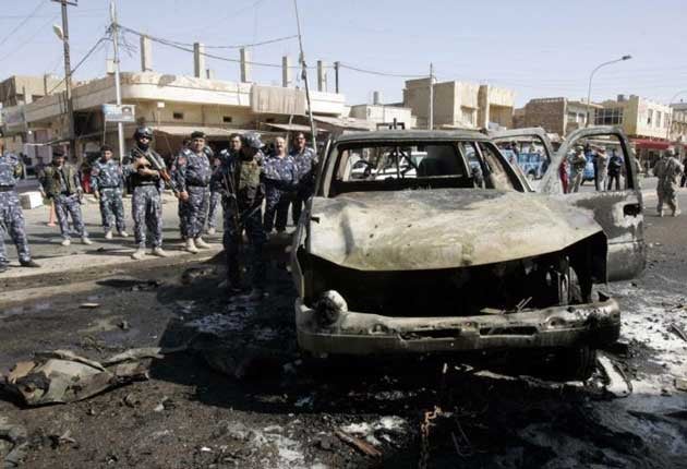 The violence struck from the northern city of Kirkuk (pictured) to the southern cities of Najaf and Kut