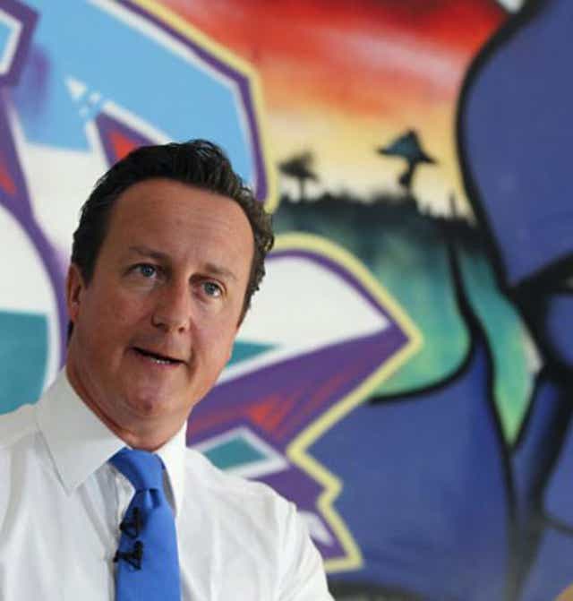 David Cameron speaks at a youth centre in Witney