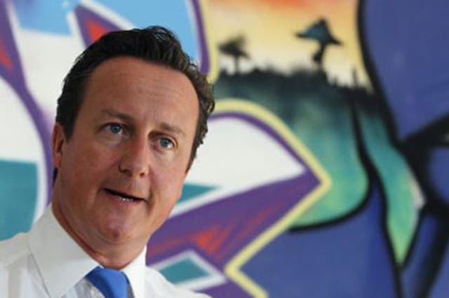 David Cameron speaks at a youth centre in Witney