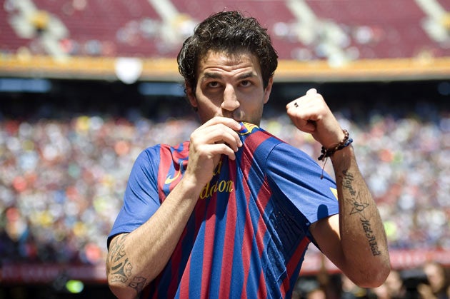Fabregas has completed his move to Barca