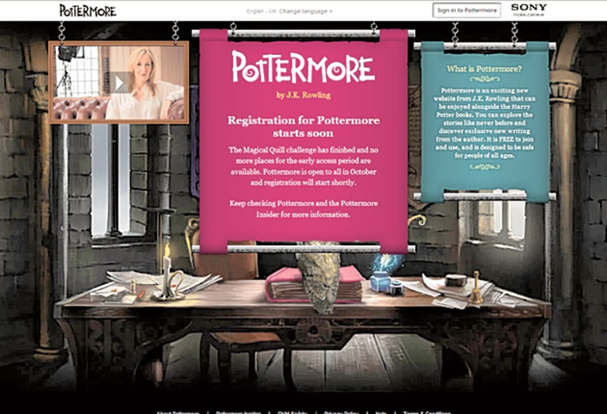 J.K. Rowling's Pottermore Launches 'Hogwarts Experience' Free Digital Site