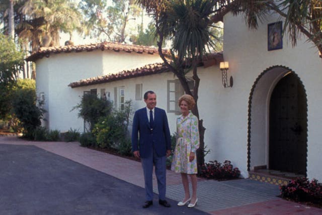 What they did on their holidays: Richard Nixon and his wife Pat at their home in San Clemente, California, 1969