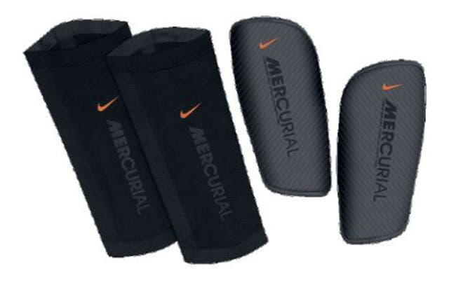NIKE MERCURIAL LITE SHIN GUARD:<br/> Ankle guard, or no ankle guard?
It's a perennial question. But these guard-free slip-ins come with a reduced risk of the pad slipping down your leg thanks to their tight Dri-FIT fabric sleeves.<br/>  £16, store.nike.co