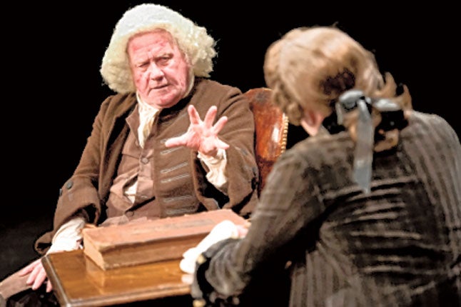 Fine turn: A dextrous Ian Redford as Dr Johnson