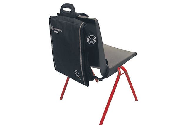 CONCENTRATE:<br/> The chairpadbag is both a spacious schoolbag and a new way of staying comfortable in class. It's designed to hook over the back of a school chair to make even the hardest seat comfy. <br/>£19.99, concentrate.org.uk