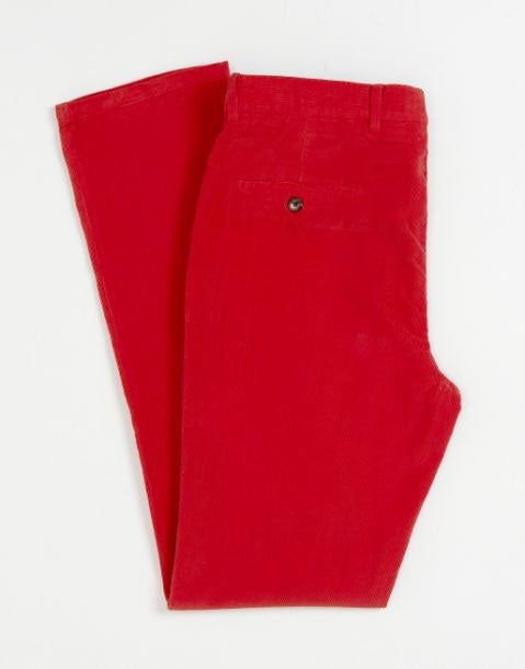 <p><b>Hentsch Man</b></p>
<p>If colour is your thing then a pair of red cords from Hentsch Man will be right up your street. A label that is going from strength to strength, while at the same time helping to re-establish colour into a man's wardrobe.</p>
<p><b>Where</b>: www.hentschman.com<br/>
<b>How much</b>: £135</p>