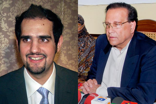 Shahbaz Taseer, who is missing, and his father, Salman, who was killed because he opposed blasphemy laws