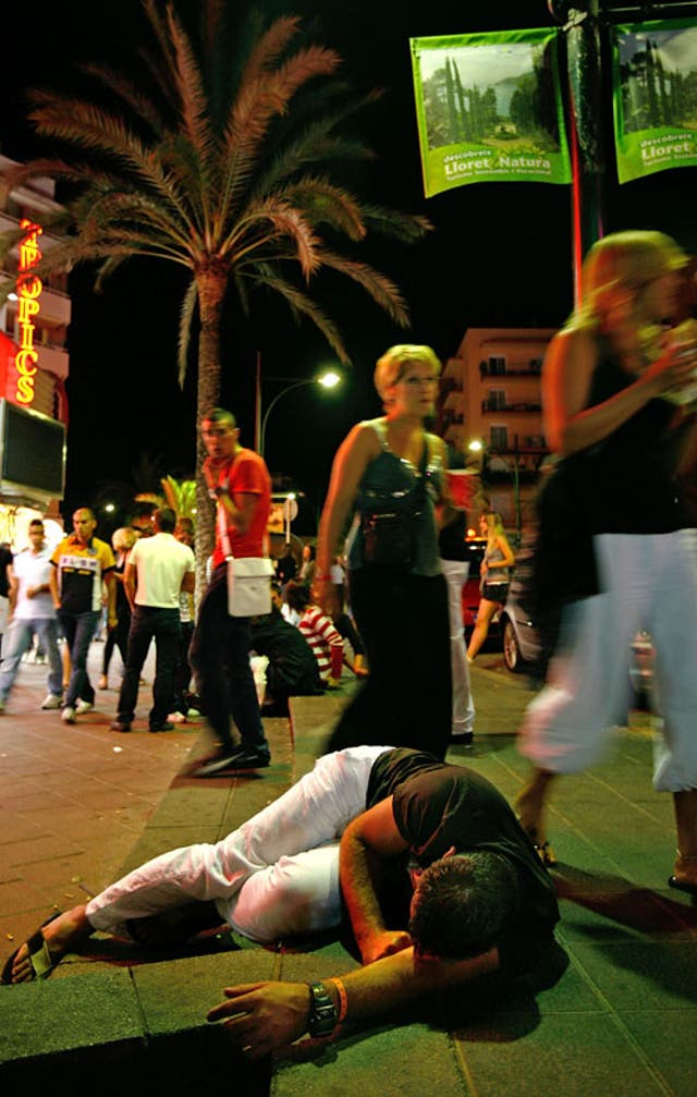 A night out in Lloret de Mar, where there was a riot earlier this month