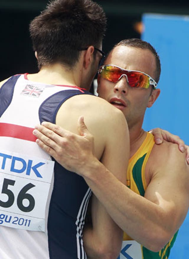 Martyn Rooney (left) and Oscar Pistorius have made the 400m semi-finals