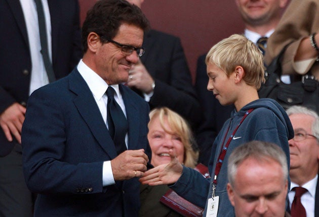Fabio Capello makes a young fan's day on Saturday