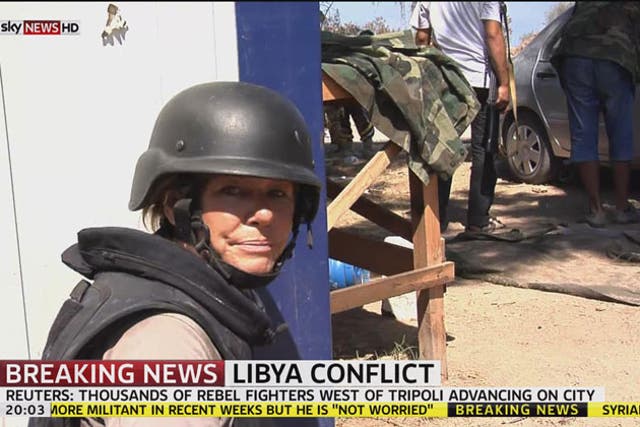 War reporter Alex Crawford has been at the sharp end of Sky's Libya coverage