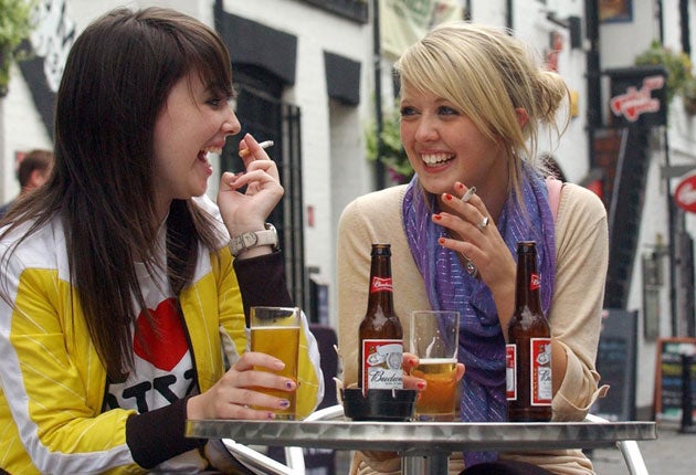 Guilty pleasure: some people smoke only when drinking