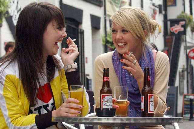 Guilty pleasure: some people smoke only when drinking