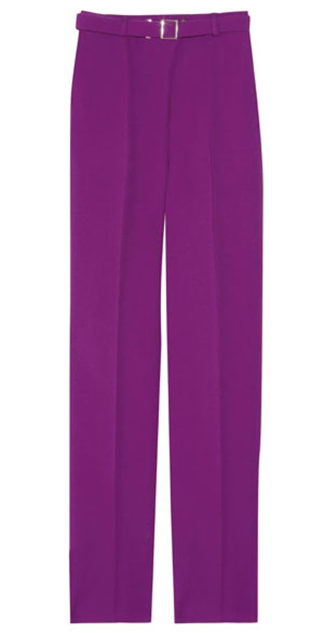 <p><b>YSL</b></p> <p>I love these sumptuous high-waisted crêpe-wool trousers from YSL. They work beautifully with a strong oriental palette of emerald greens, rich gold and black. The perfect evening-wear alternative to a dress.</p> <p><b>Where </b>www.net-a-porter.com</p> <p><b>How much </b>£730 </p>