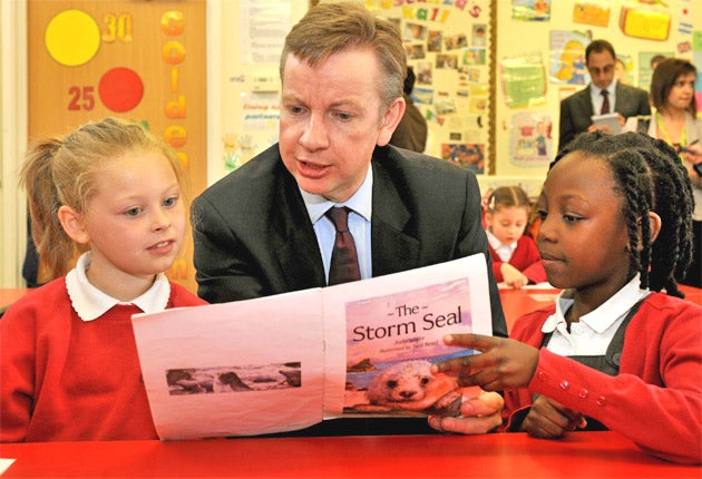 Michael Gove visits a primary school