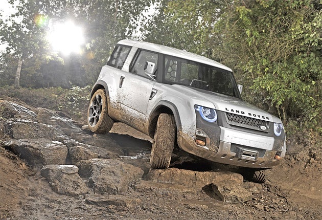 The concept Land Rover DC100, on which the new design for the Defender will be based