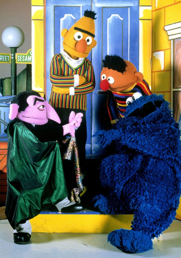 Mashed up with Tom Waits: Cookie Monster (far right) with 'Sesame Street' colleagues