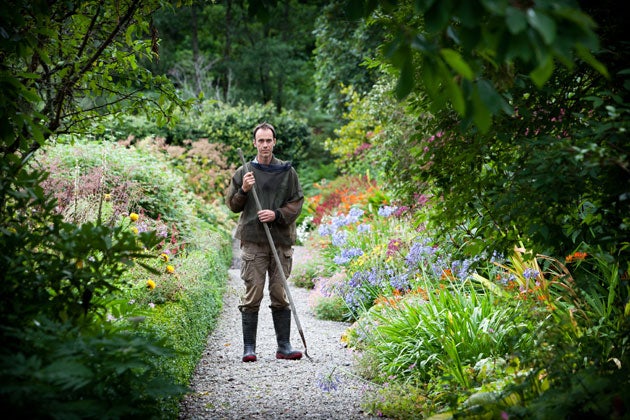 Hardworking: Gardener Will Soos at Dundonnell