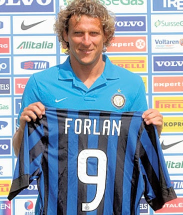 Diego Forlan's move to Internazionale caught the eye on the Continent