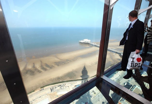 The refurbished Blackpool Tower boasts a new glass Skywalk