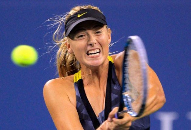 Maria Sharapova in full voice at the US Open this week