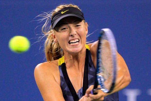 Maria Sharapova in full voice at the US Open this week