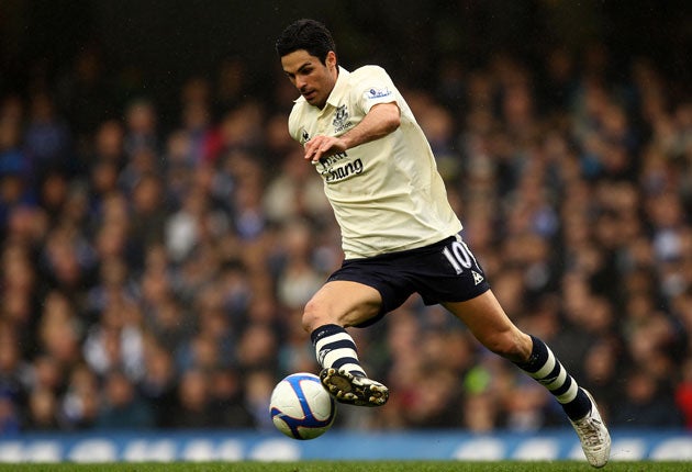 Arteta is likely to continue in his best position wide on the left rather than fill in for Fabregas