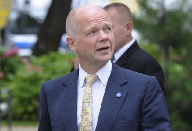 William Hague in Sopot, Poland for a meeting of EU foreign ministers