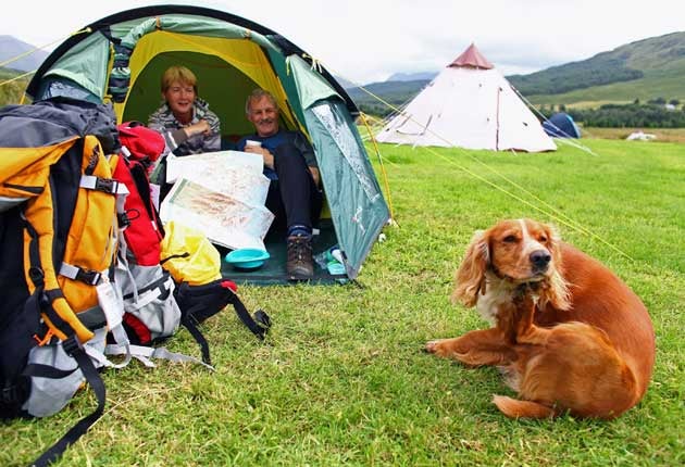 Field trip: Budget conscious holiday makers are spending the whole summer camping, commuting into work and packing their pets too