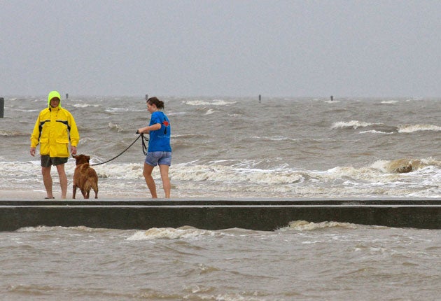 Tropical Storm Lee hits Bay St Louis on Mississippi's coast