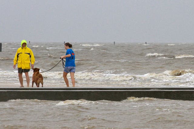 Tropical Storm Lee hits Bay St Louis on Mississippi's coast