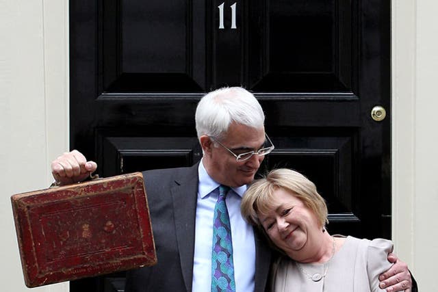 Alistair Darling with his wife, Maggie, before his last Budget, in March 2010