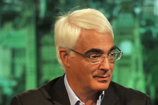 Alistair Darling on The Andrew Marr Show yesterday