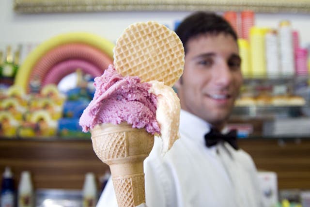 Gelato has around 6 per cent fat, while American ice creams have double that