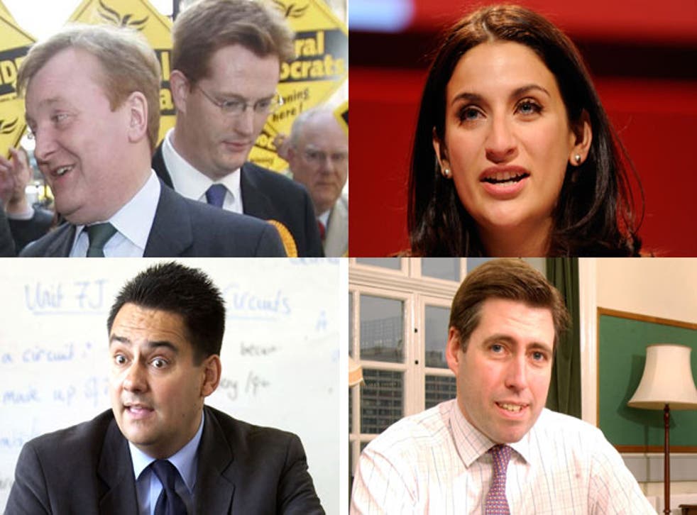 Clockwise from top left: Charles Kennedy and Danny Alexander; Luciana Berger; Graham Brady; Stephen Twigg