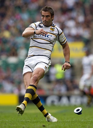 Former Gloucester outside-half Nicky Robinson provided 10 points with the boot in a solid debut for Wasps