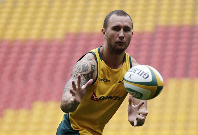 Quade Cooper is one of several top quality backs available to the Australia coach, Robbie Deans