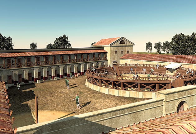 An artist's impression of the gladiator school