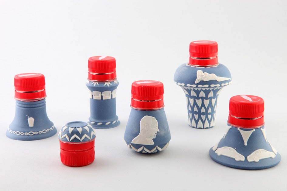 Wedgwood style soft drink bottles