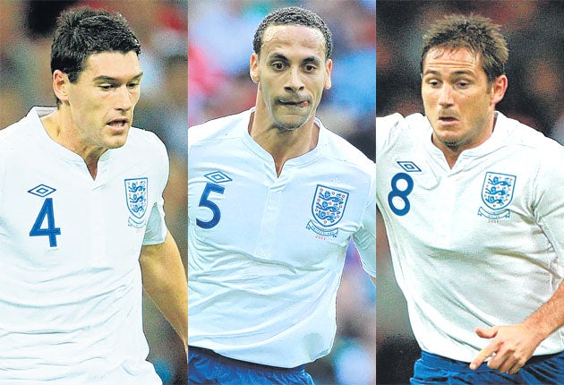 Three players Capello may look to phase out: Gareth Barry, Rio Ferdinand and Frank Lampard