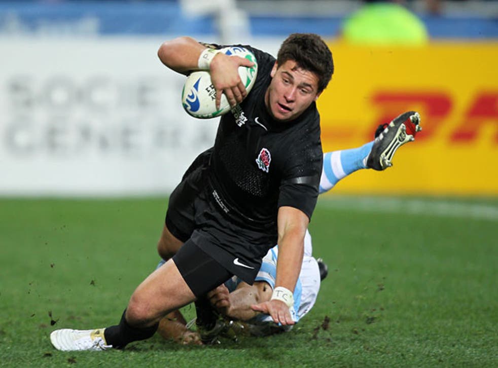 Ben Youngs scores the only try of the match in England's win over Argentina