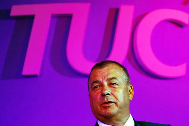TUC general secretary Brendan Barber makes his opening conference address
